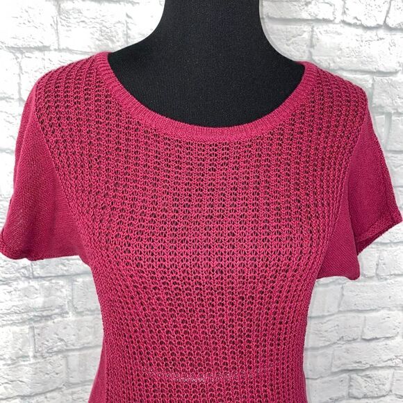 A.N.A. Cotton blend Open knit short sleeve sweater size XS - Picture 3 of 11